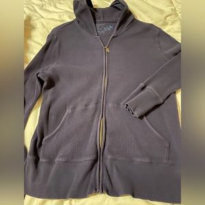 Eddie Bauer 100% Cotton Ribbed Full-Zip Hoodie